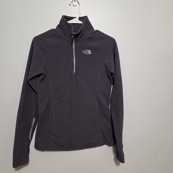 The North Face Tops - The North Face Gray Fleece Quarter Zip Pullover XS